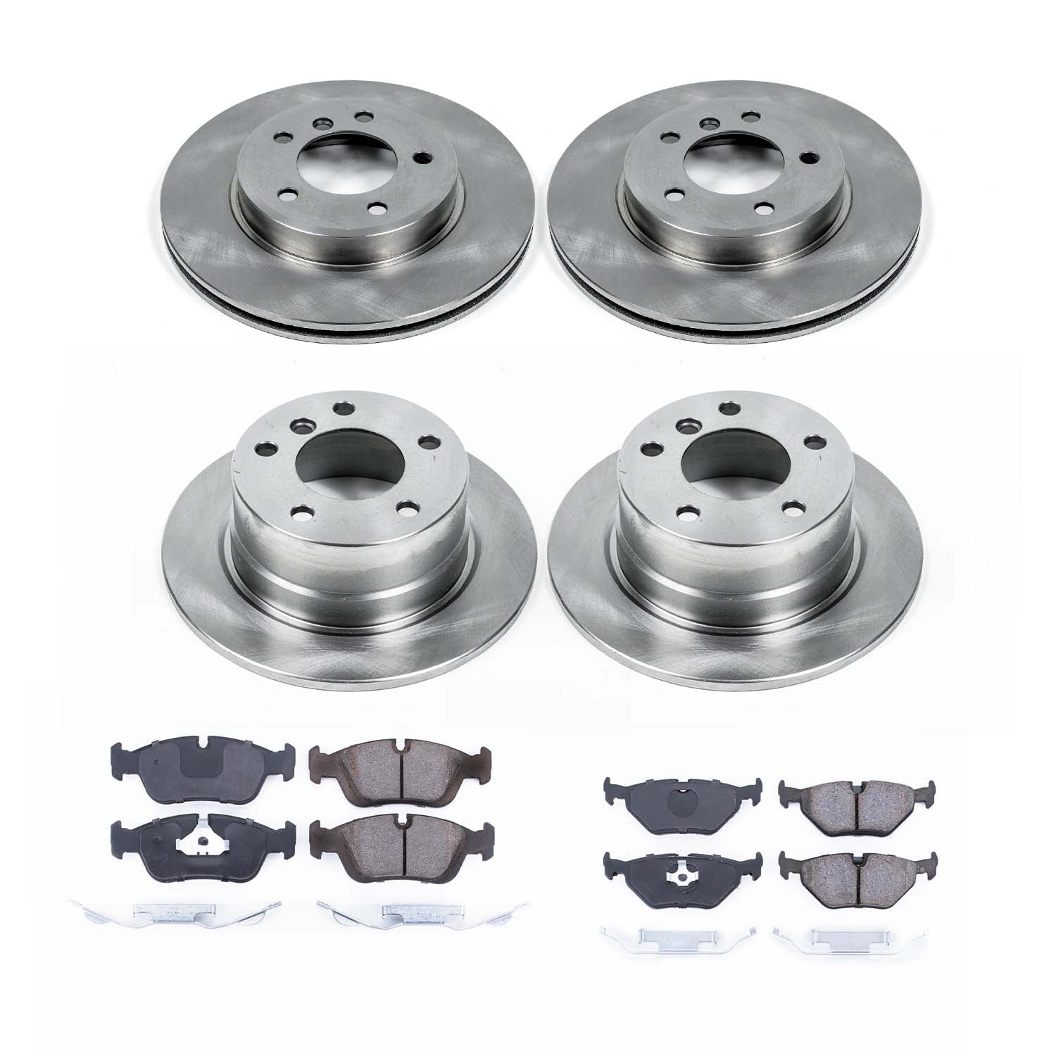Ultimate Brakes Front and Rear Ceramic Brake Pad and Rotor Kit with Hardware WM81116