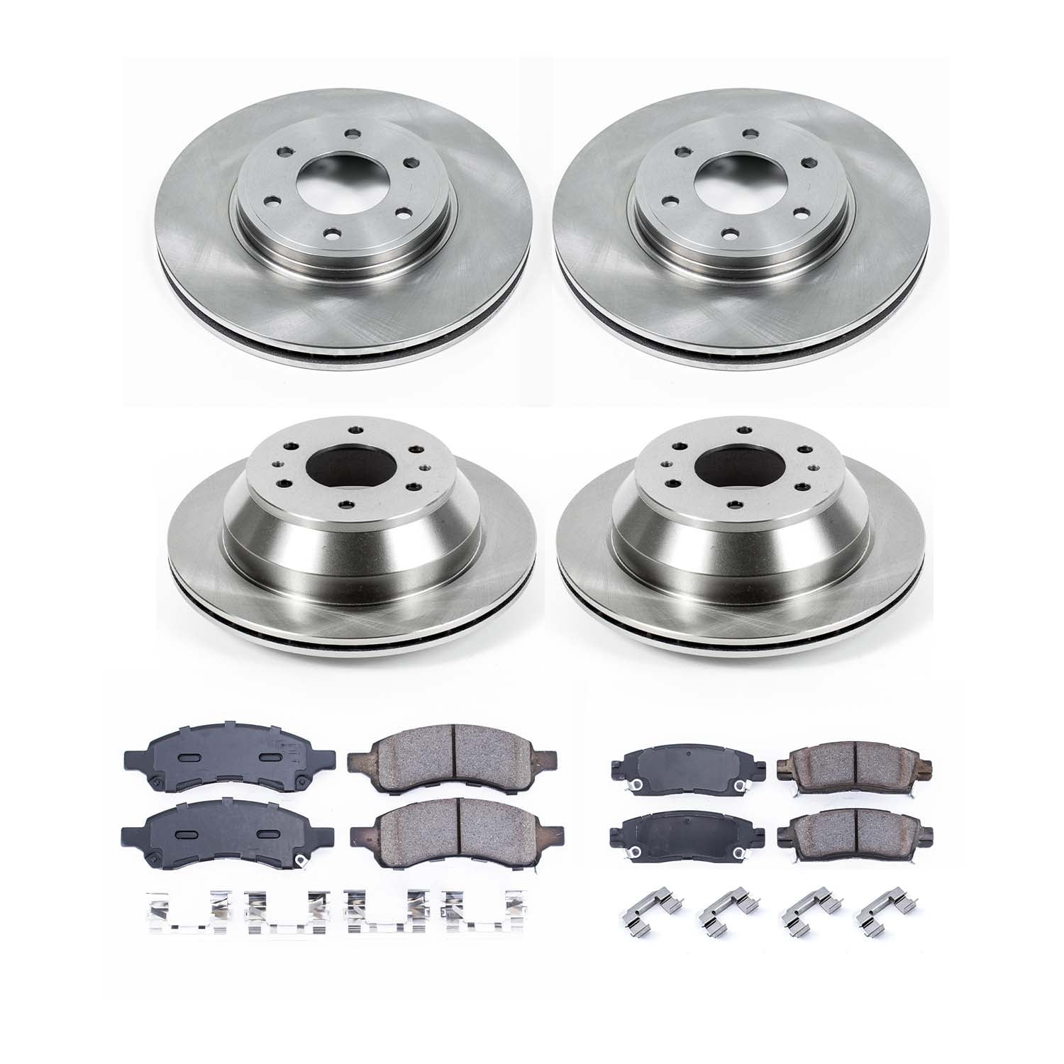 Ultimate Brakes Front and Rear Ceramic Brake Pad and Rotor Kit with Hardware WM81117