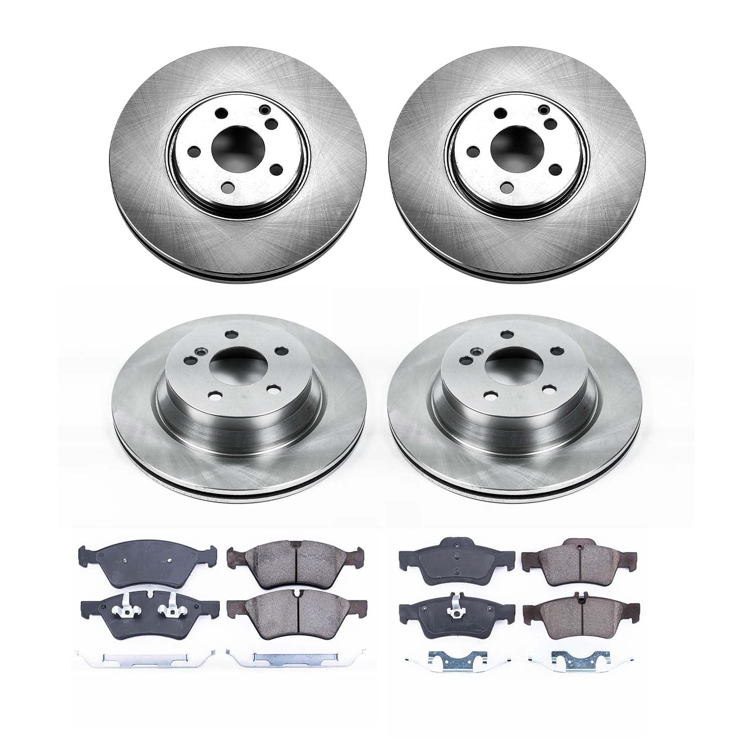 Ultimate Brakes Front and Rear Ceramic Brake Pad and Rotor Kit with Hardware WM81119