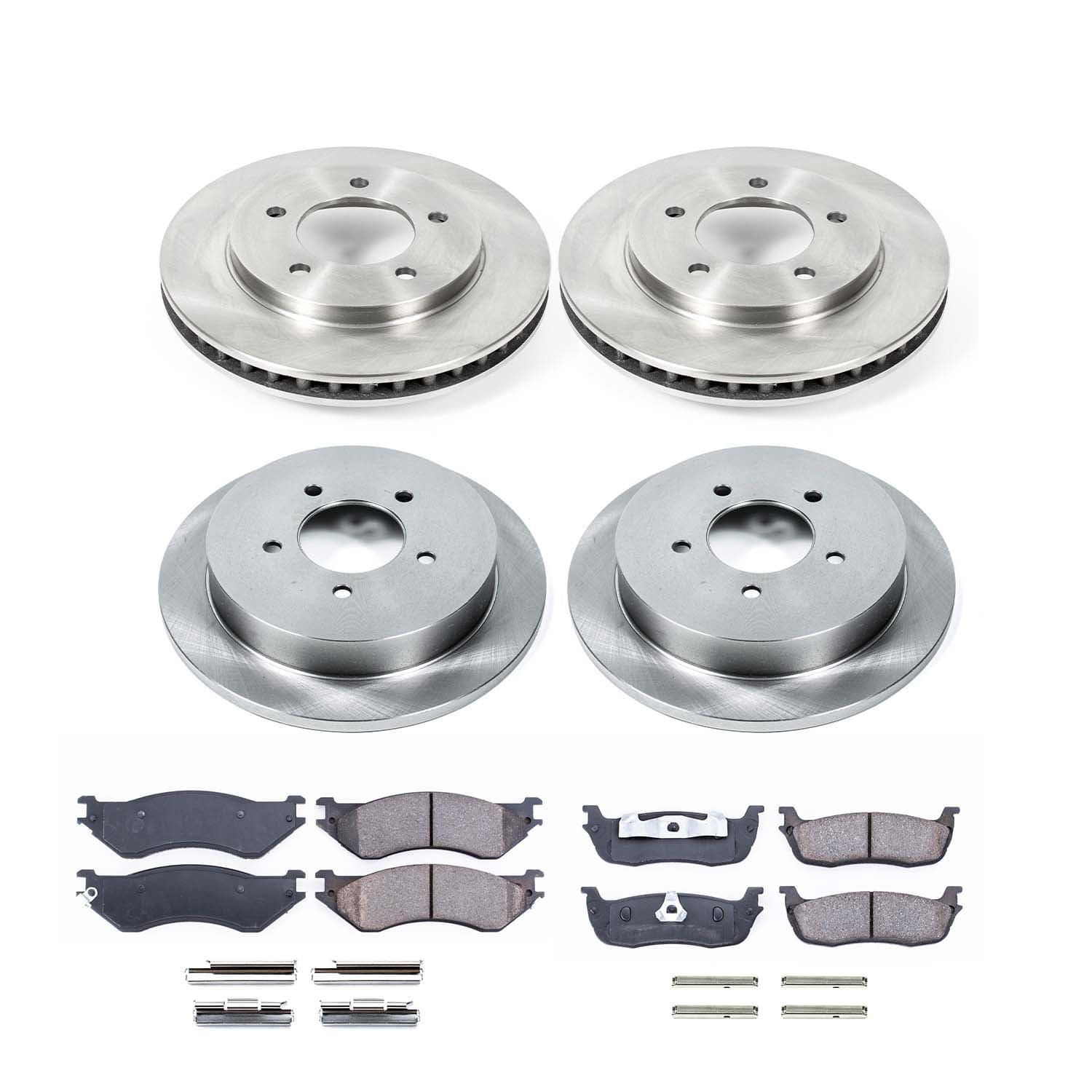 Ultimate Brakes Front and Rear Ceramic Brake Pad and Rotor Kit with Hardware WM81122