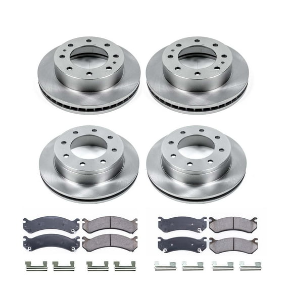 Ultimate Brakes Front and Rear Ceramic Brake Pad and Rotor Kit with Hardware WM81123