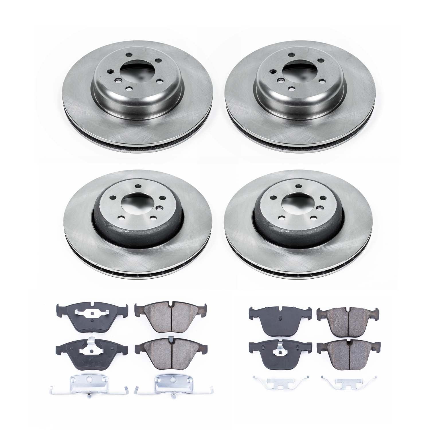 Ultimate Brakes Front and Rear Ceramic Brake Pad and Rotor Kit with Hardware WM81124