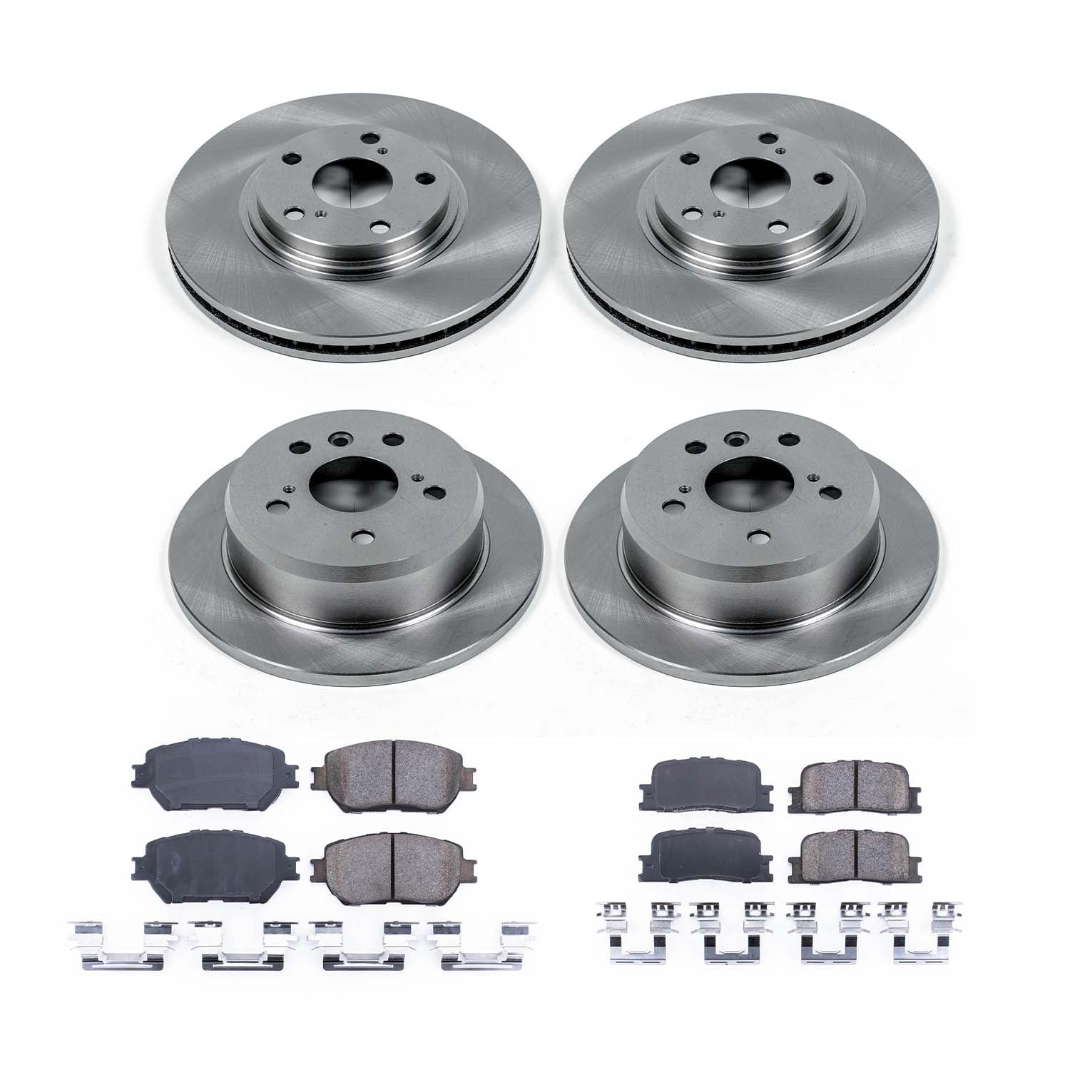 Ultimate Brakes Front and Rear Ceramic Brake Pad and Rotor Kit with Hardware WM81131