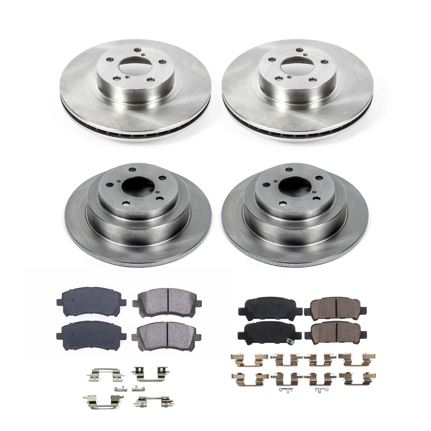 Ultimate Brakes Front and Rear Ceramic Brake Pad and Rotor Kit with Hardware WM81150