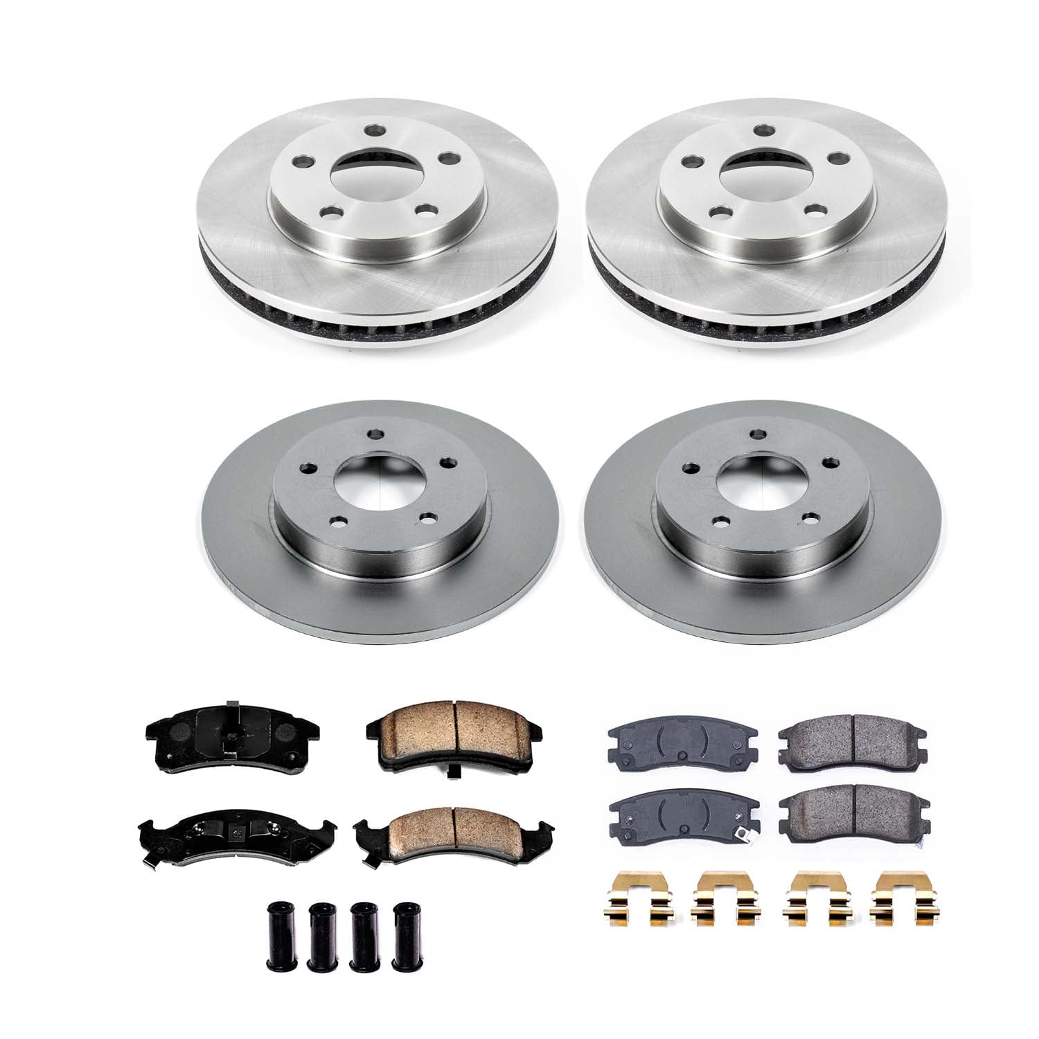 Ultimate Brakes Front and Rear Ceramic Brake Pad and Rotor Kit with Hardware WM81161