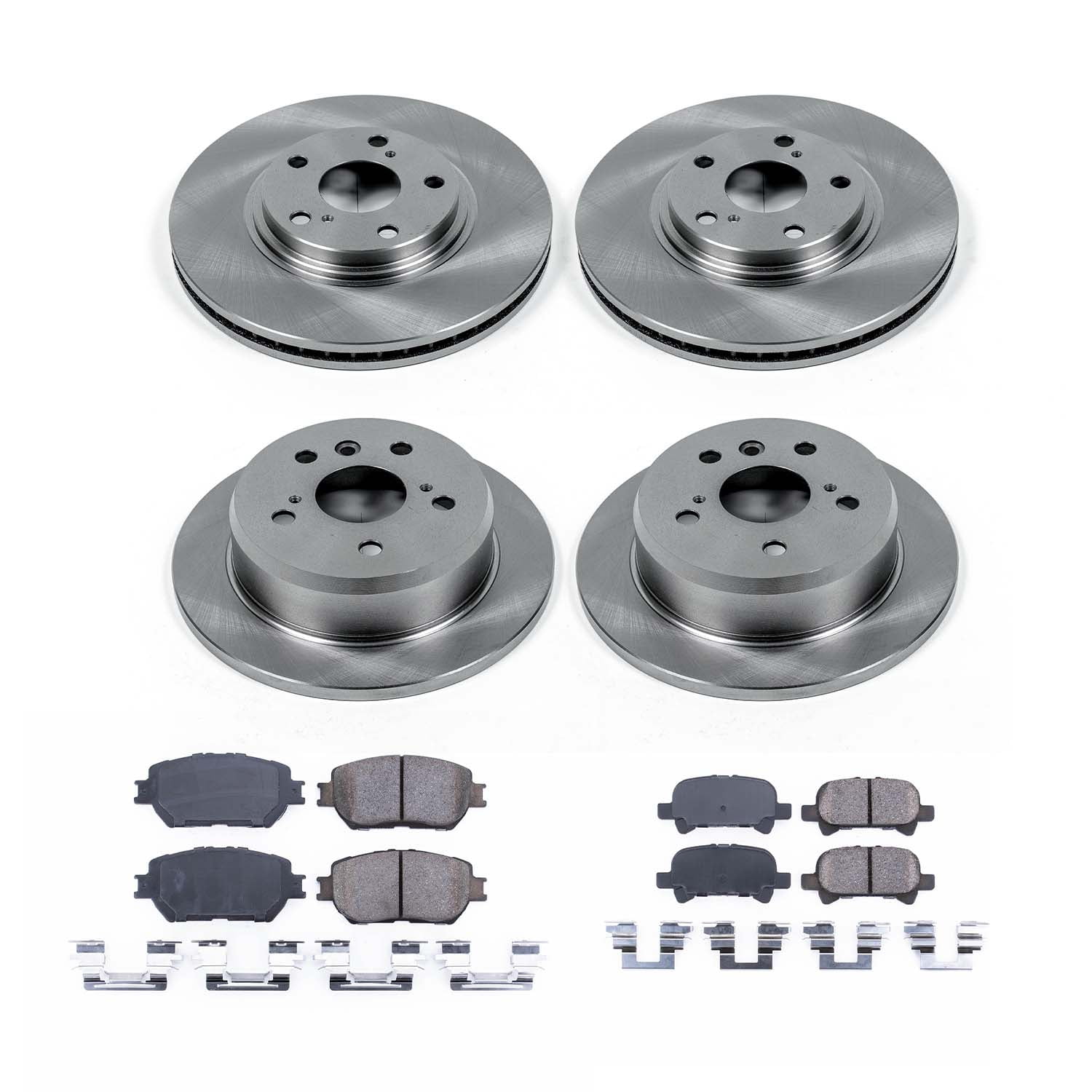 Ultimate Brakes Front and Rear Ceramic Brake Pad and Rotor Kit with Hardware WM81171