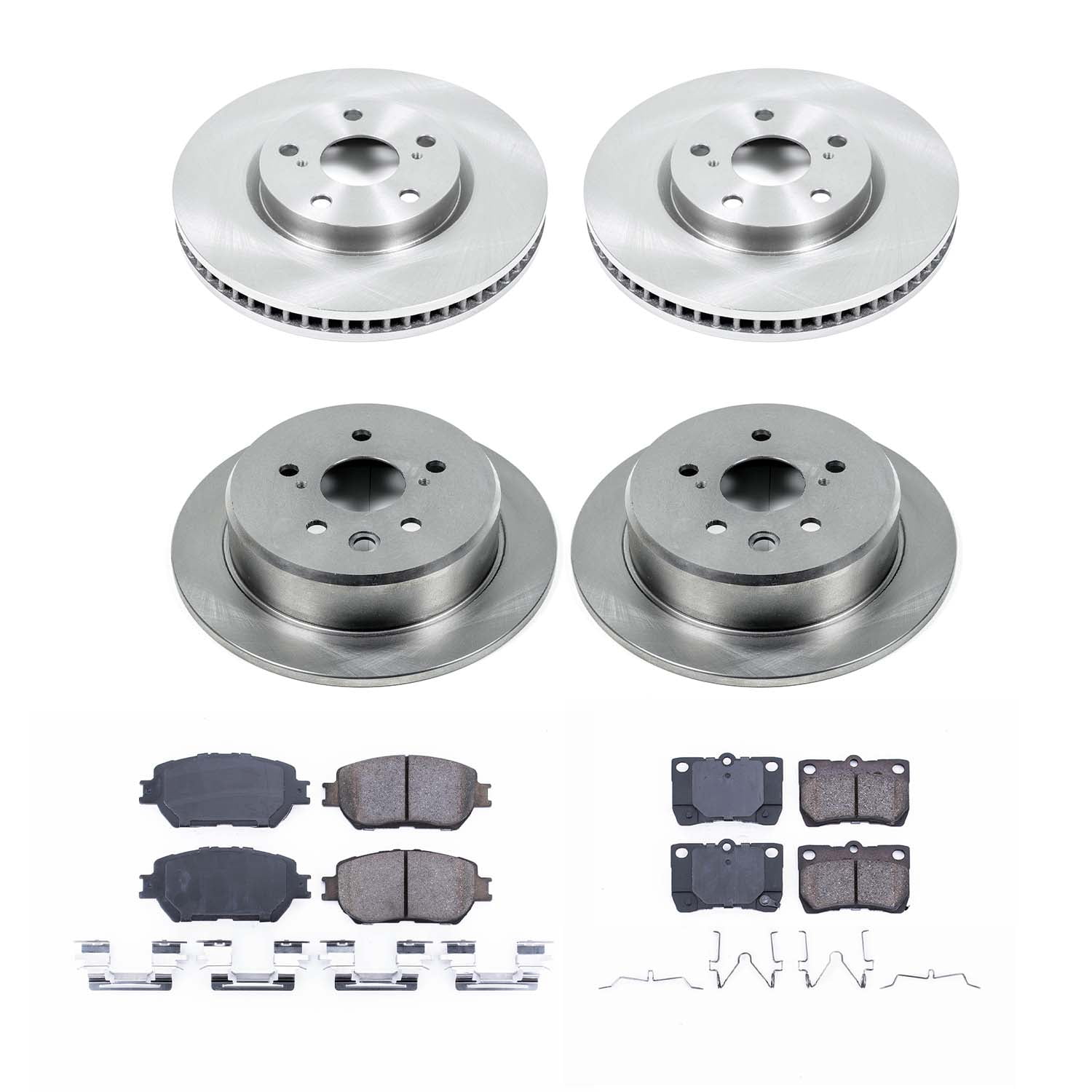 Ultimate Brakes Front and Rear Ceramic Brake Pad and Rotor Kit with Hardware WM81185