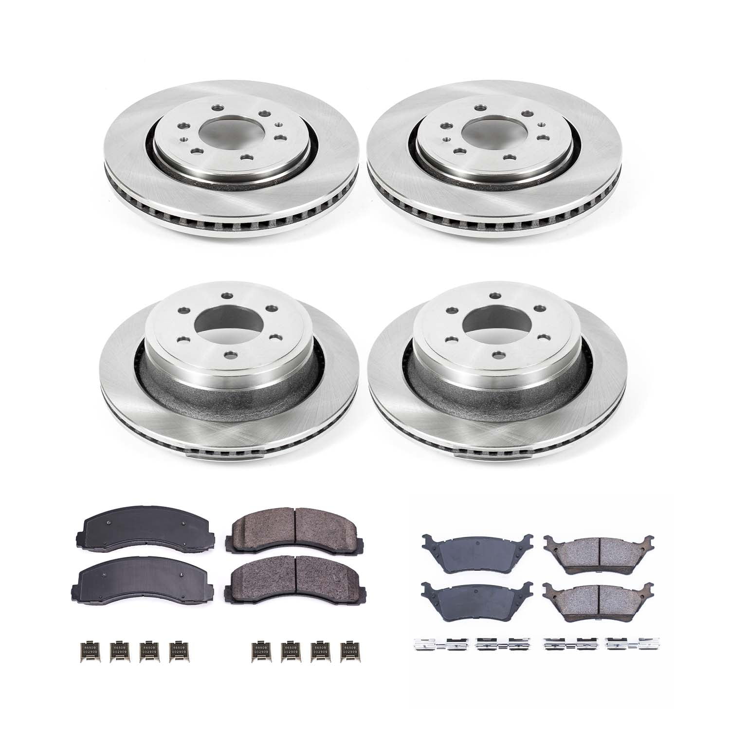 Ultimate Brakes Front and Rear Ceramic Brake Pad and Rotor Kit with Hardware WM81194