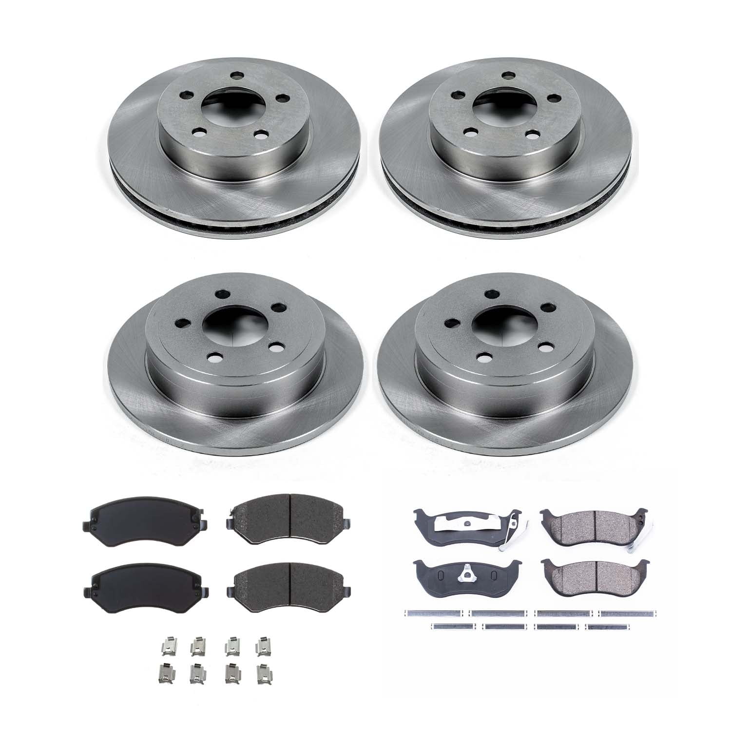 Ultimate Brakes Front and Rear Ceramic Brake Pad and Rotor Kit with Hardware WM81203