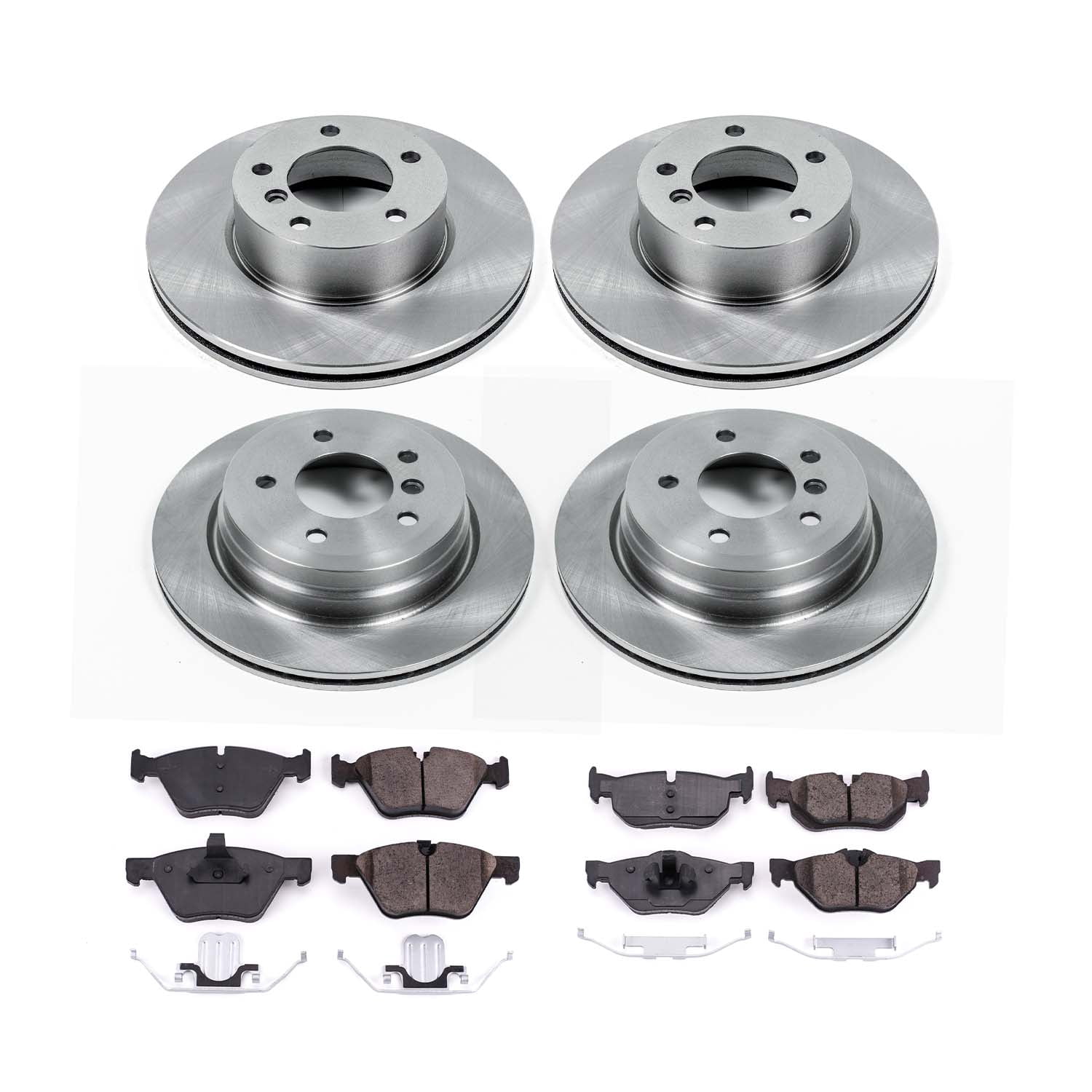Ultimate Brakes Front and Rear Ceramic Brake Pad and Rotor Kit with Hardware WM81206