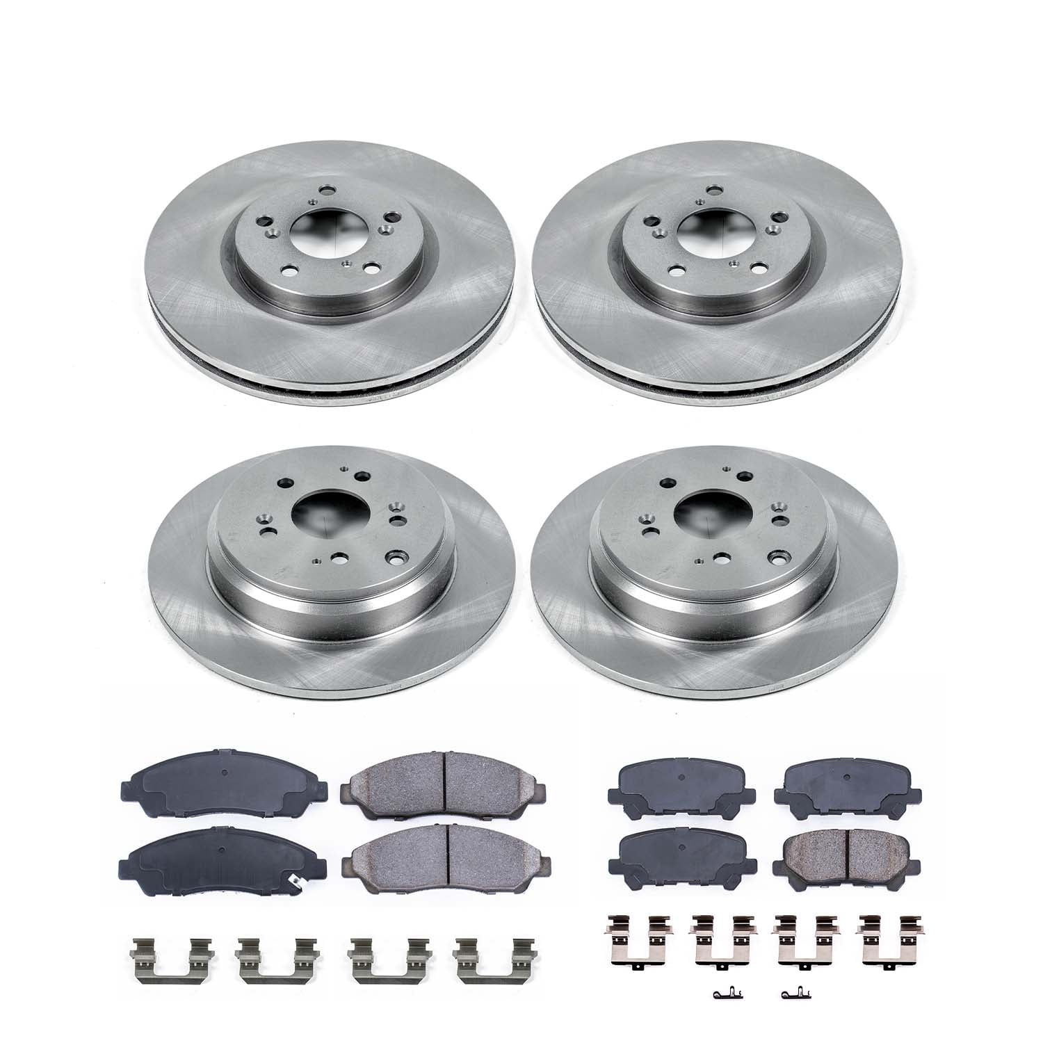 Ultimate Brakes Front and Rear Ceramic Brake Pad and Rotor Kit with Hardware WM81210