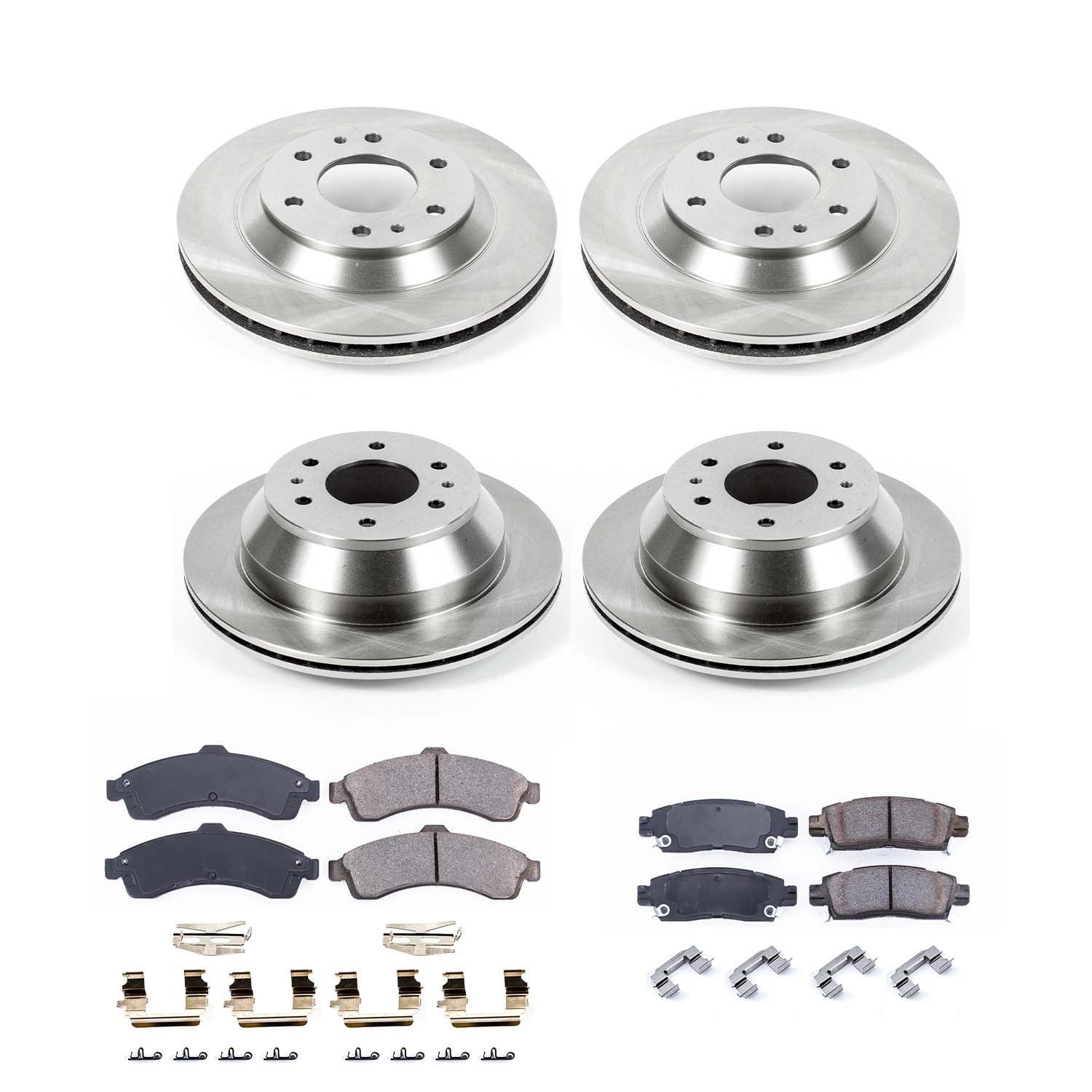Ultimate Brakes Front and Rear Ceramic Brake Pad and Rotor Kit with Hardware WM81220