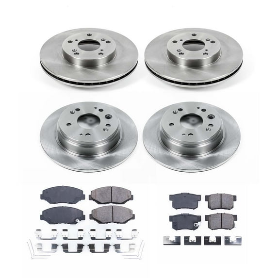 Ultimate Brakes Front and Rear Ceramic Brake Pad and Rotor Kit with Hardware WM81221