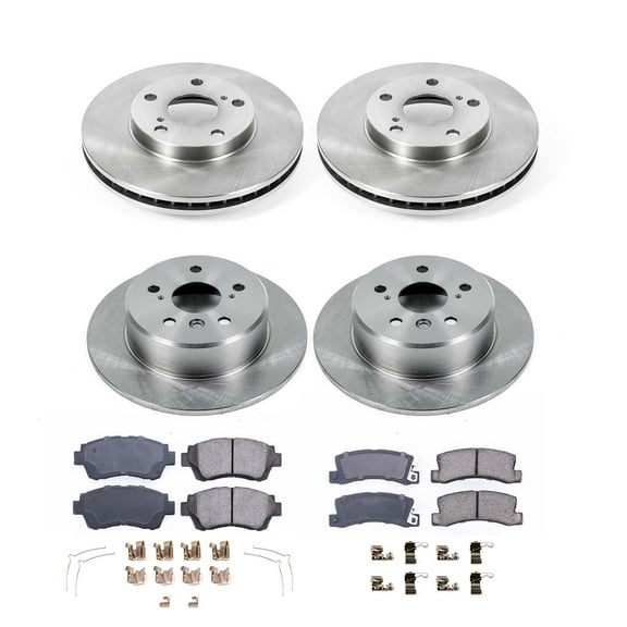 Ultimate Brakes Front and Rear Ceramic Brake Pad and Rotor Kit with Hardware WM81223