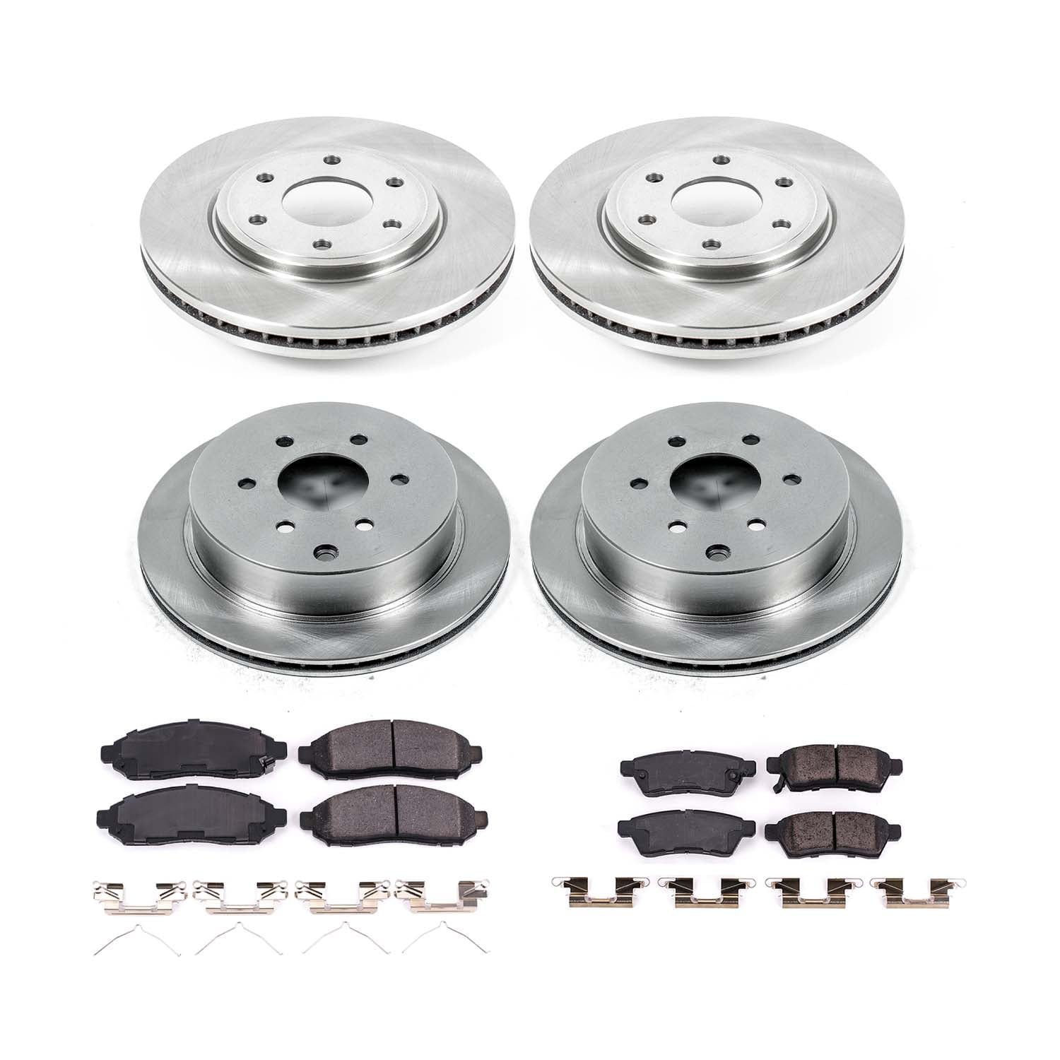 Ultimate Brakes Front and Rear Ceramic Brake Pad and Rotor Kit with Hardware WM81265