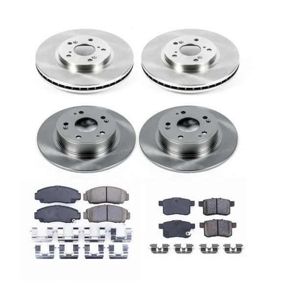 Ultimate Brakes Front and Rear Ceramic Brake Pad and Rotor Kit with Hardware WM81288