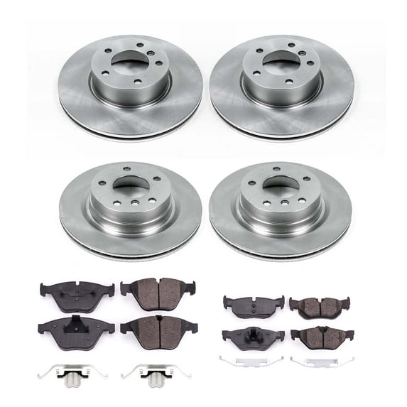 Ultimate Brakes Front and Rear Ceramic Brake Pad and Rotor Kit with Hardware WM81293