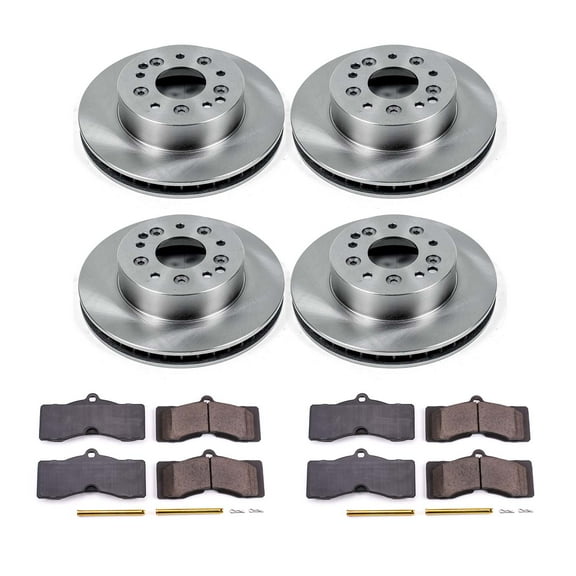 Ultimate Brakes Front and Rear Ceramic Brake Pad and Rotor Kit with Hardware WM81297