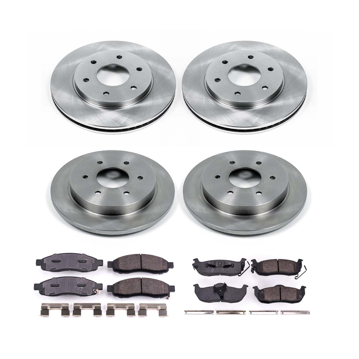 Ultimate Brakes Front and Rear Ceramic Brake Pad and Rotor Kit with Hardware WM81299