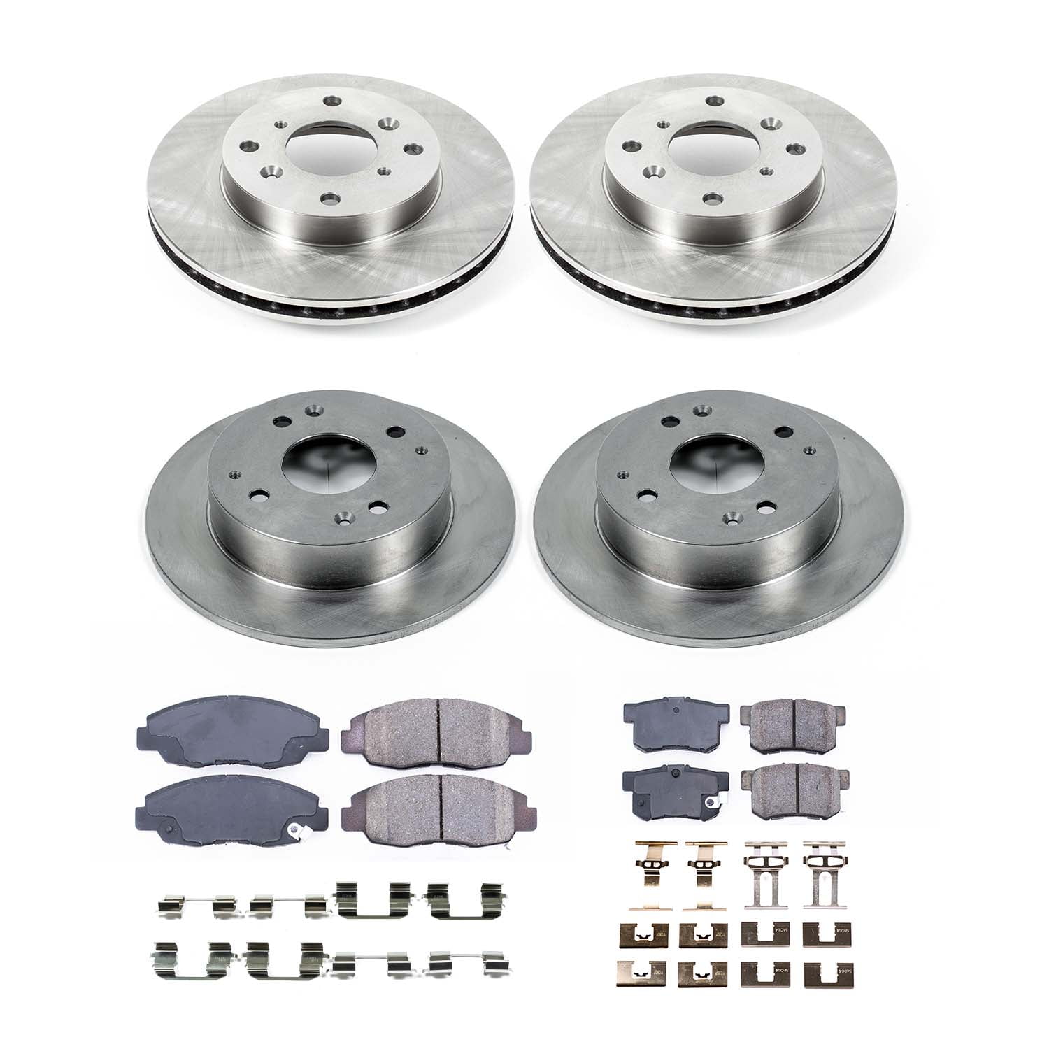 Ultimate Brakes Front and Rear Ceramic Brake Pad and Rotor Kit with Hardware WM81303
