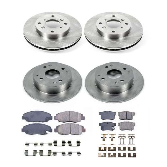 Ultimate Brakes Front and Rear Ceramic Brake Pad and Rotor Kit with Hardware WM81303