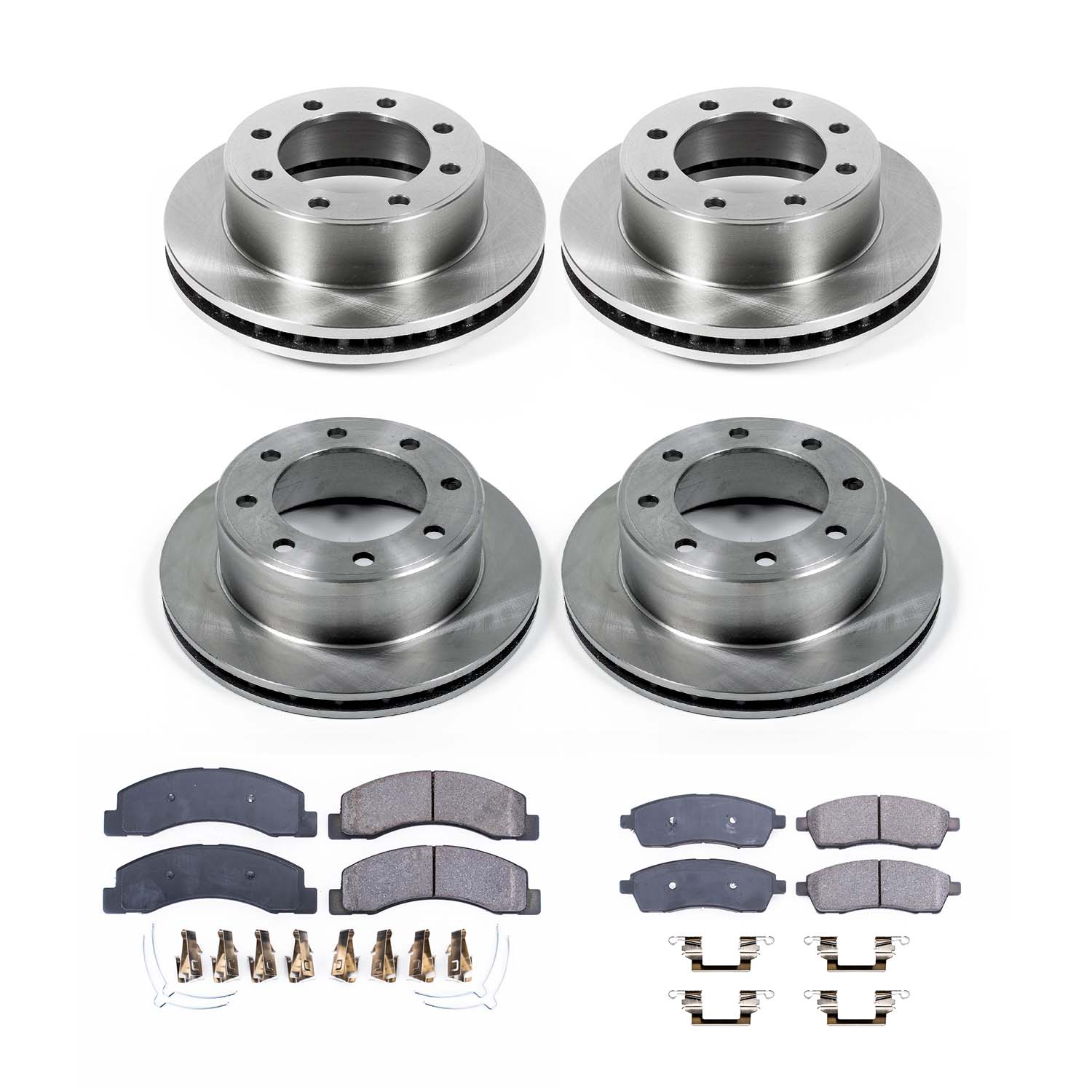 Ultimate Brakes Front and Rear Ceramic Brake Pad and Rotor Kit with Hardware WM81328