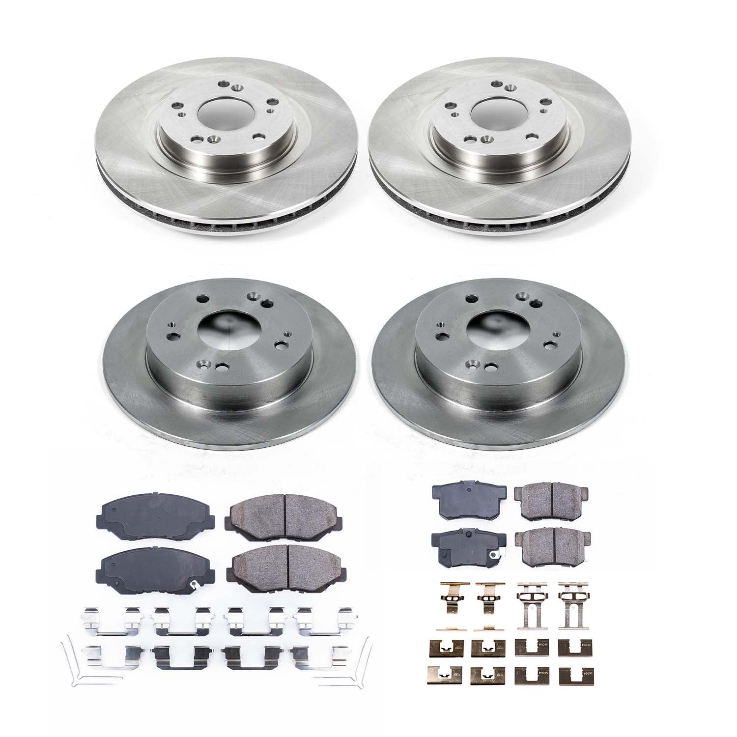 Ultimate Brakes Front and Rear Ceramic Brake Pad and Rotor Kit with Hardware WM81335