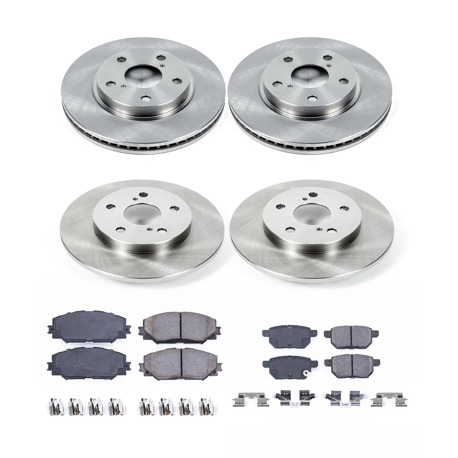 Ultimate Brakes Front and Rear Ceramic Brake Pad and Rotor Kit with Hardware WM81336