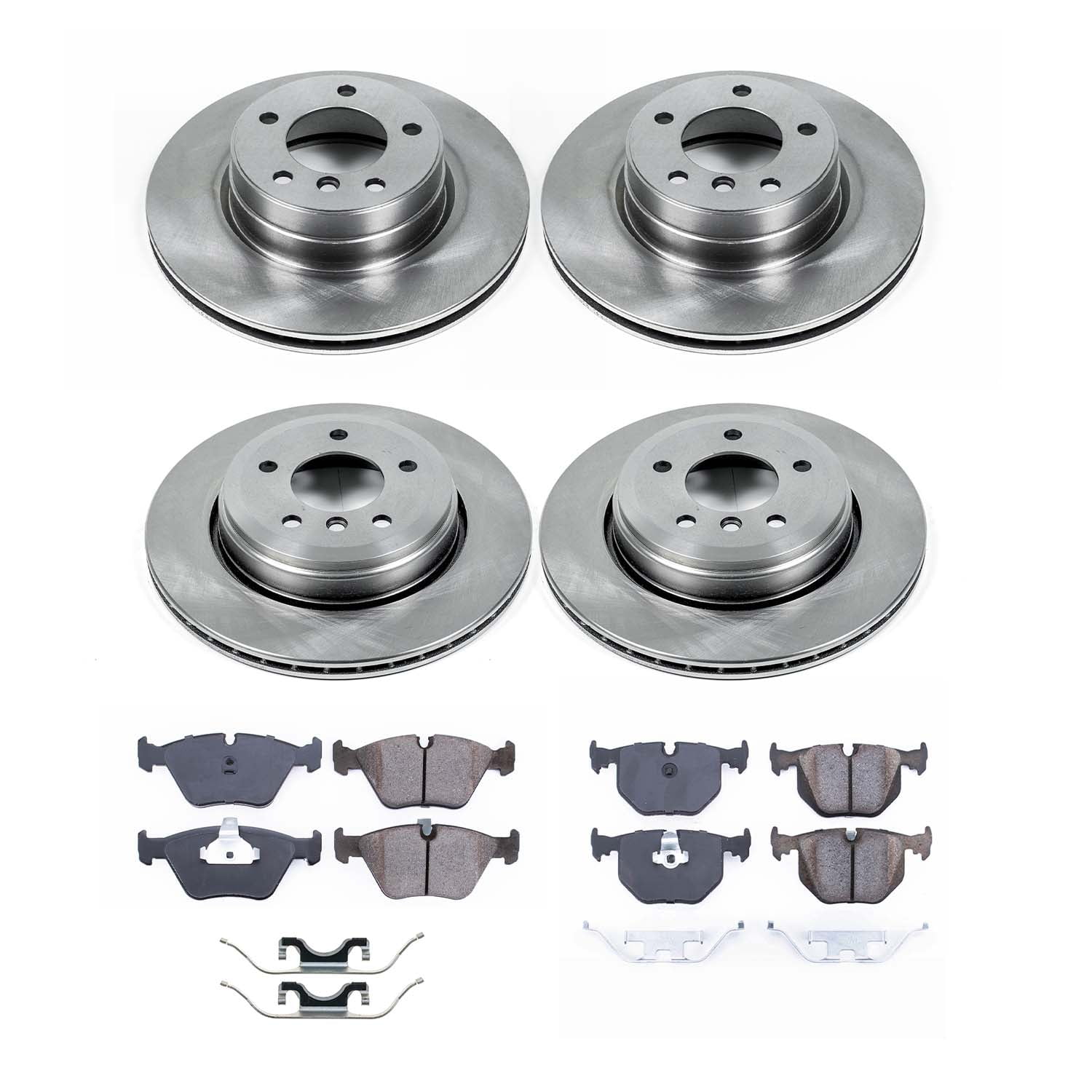 Ultimate Brakes Front and Rear Ceramic Brake Pad and Rotor Kit with Hardware WM81349