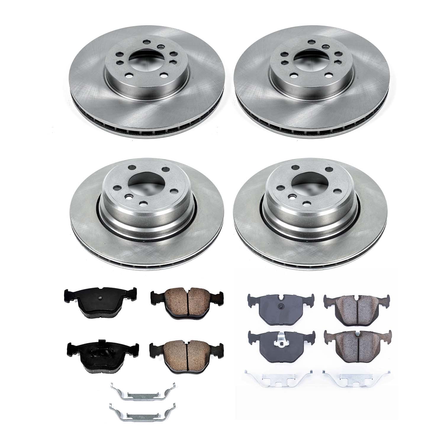 Ultimate Brakes Front and Rear Ceramic Brake Pad and Rotor Kit with Hardware WM81350