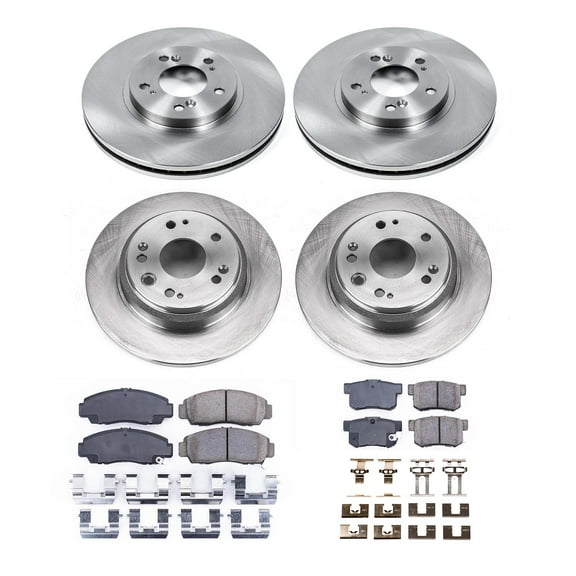 Ultimate Brakes Front and Rear Ceramic Brake Pad and Rotor Kit with Hardware WM81357