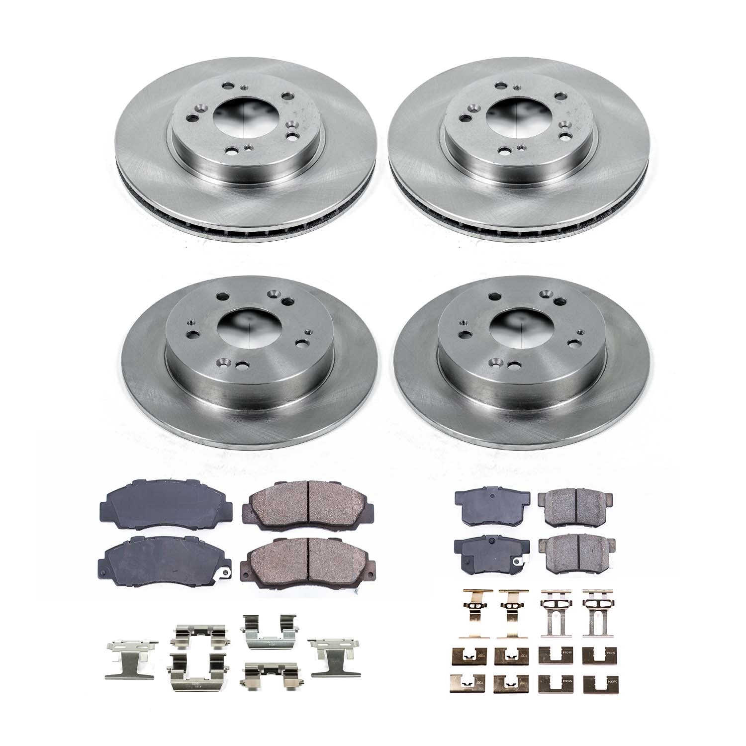 Ultimate Brakes Front and Rear Ceramic Brake Pad and Rotor Kit with Hardware WM81365