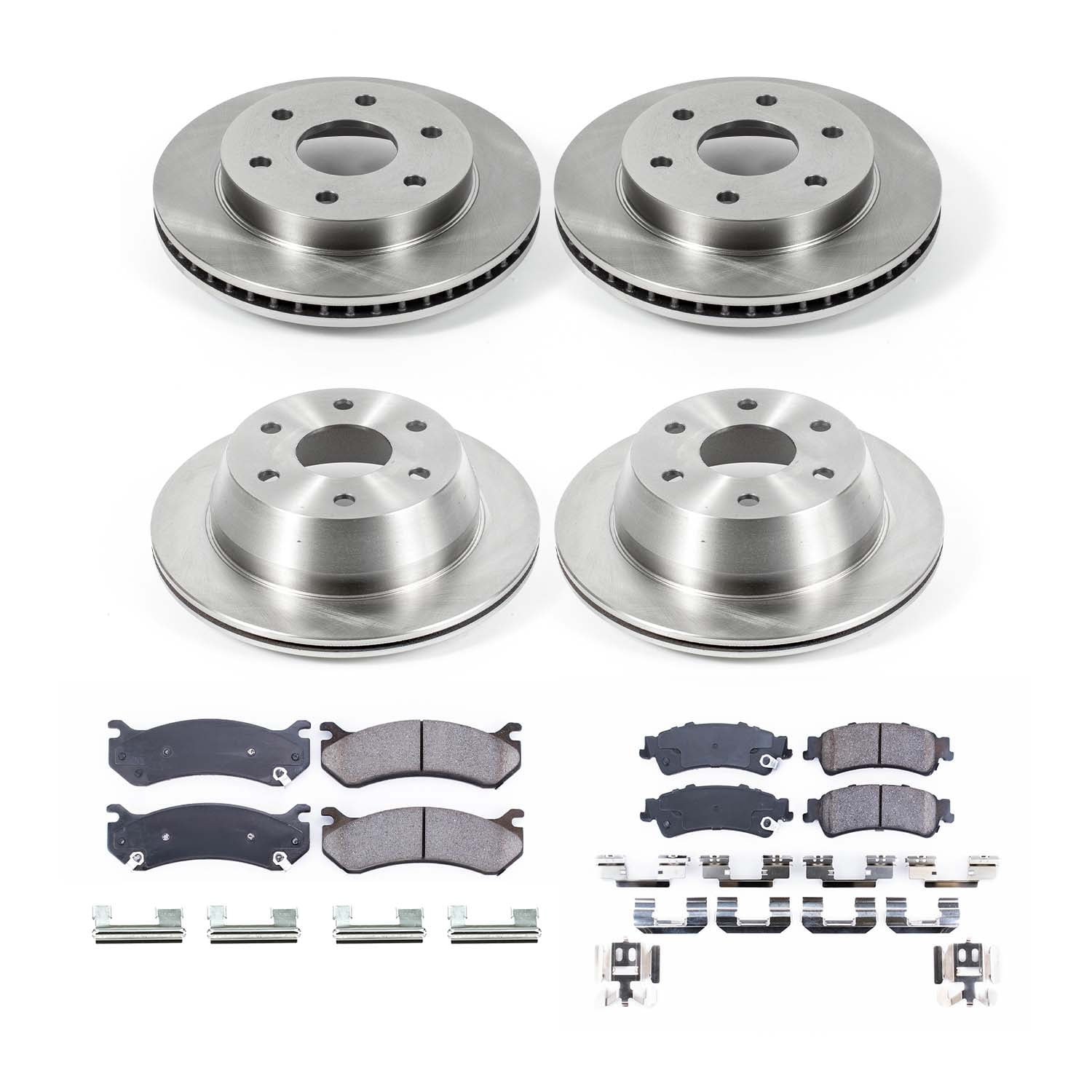 Ultimate Brakes Front and Rear Ceramic Brake Pad and Rotor Kit with Hardware WM81370