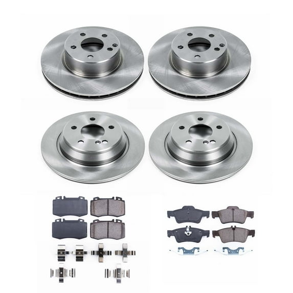 Ultimate Brakes Front and Rear Ceramic Brake Pad and Rotor Kit with Hardware WM81374