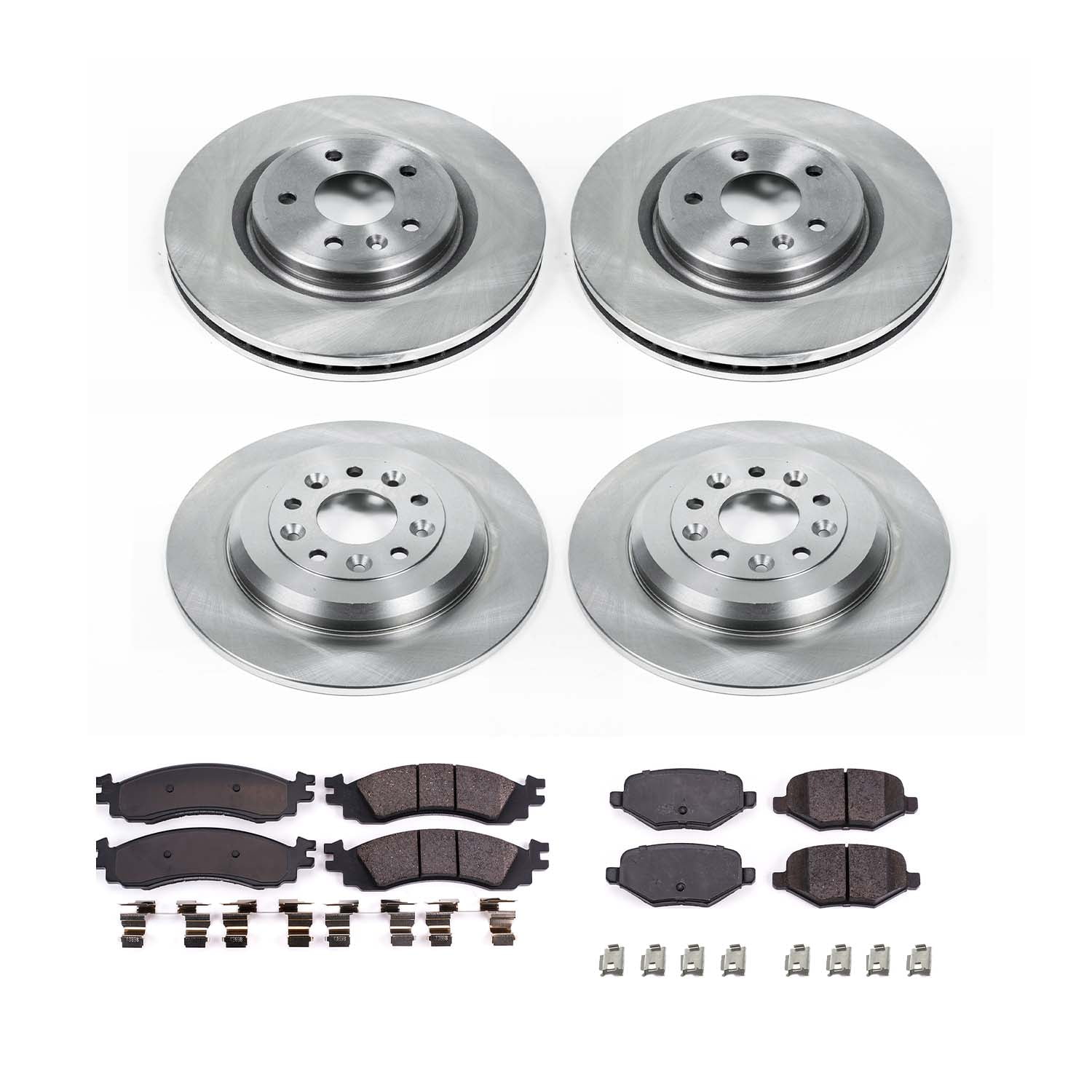 Ultimate Brakes Front and Rear Ceramic Brake Pad and Rotor Kit with Hardware WM81380