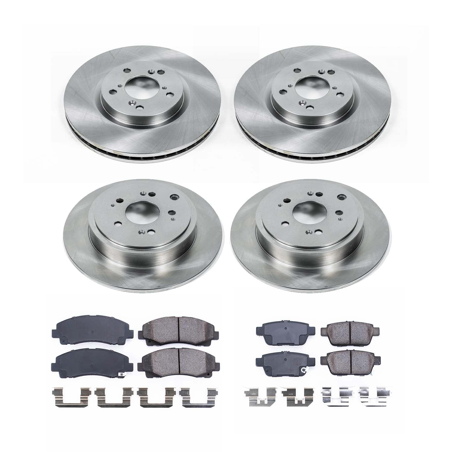 Ultimate Brakes Front and Rear Ceramic Brake Pad and Rotor Kit with Hardware WM81381