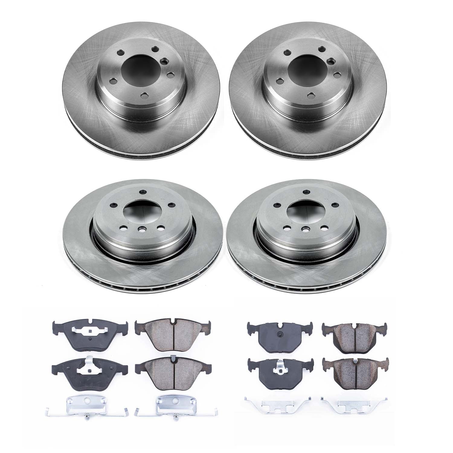 Ultimate Brakes Front and Rear Ceramic Brake Pad and Rotor Kit with Hardware WM81407