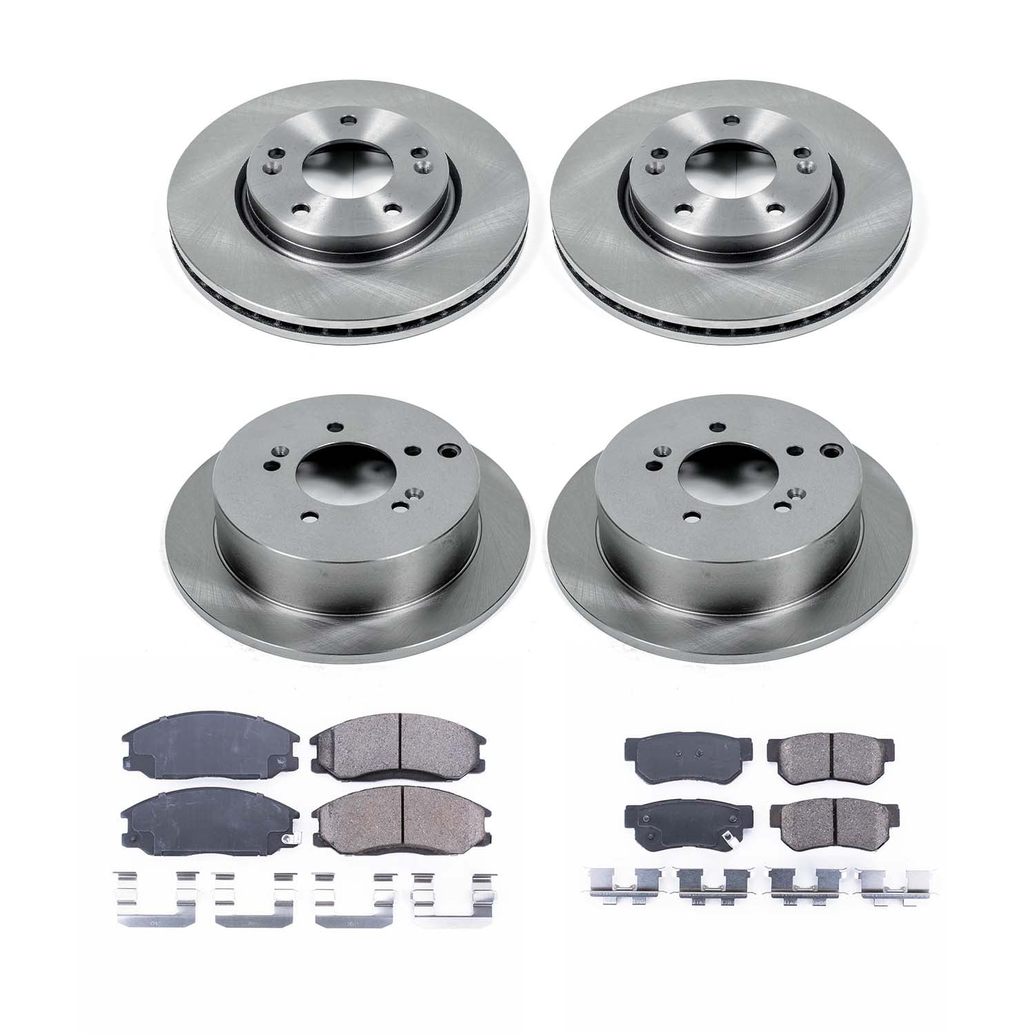 Ultimate Brakes Front and Rear Ceramic Brake Pad and Rotor Kit with Hardware WM81415