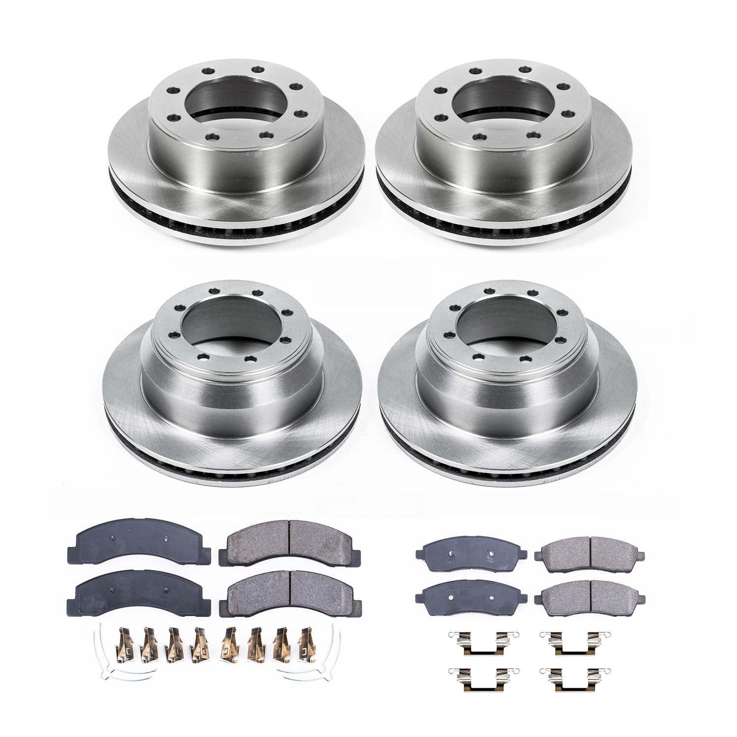 Ultimate Brakes Front and Rear Ceramic Brake Pad and Rotor Kit with Hardware WM81418