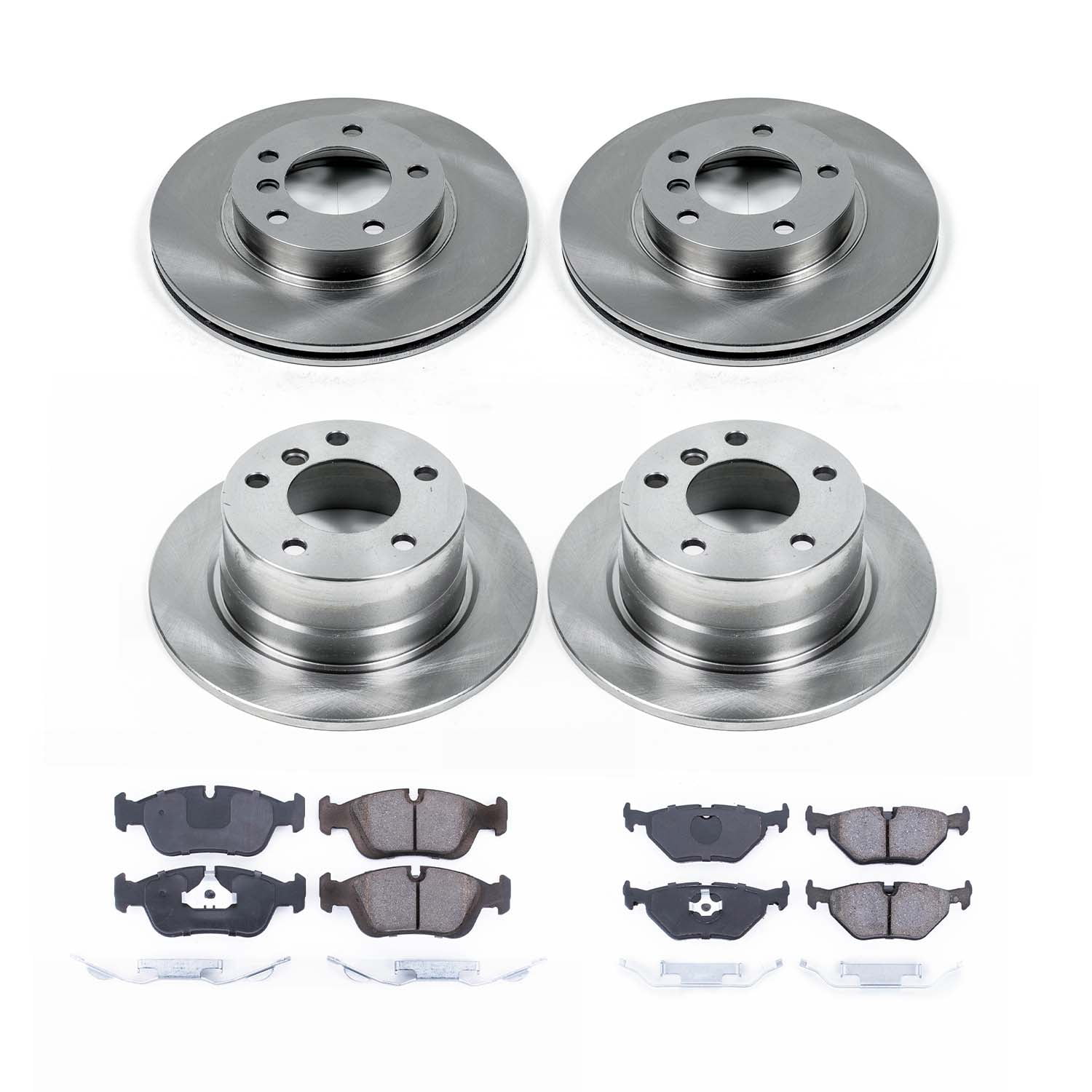 Ultimate Brakes Front and Rear Ceramic Brake Pad and Rotor Kit with Hardware WM81419