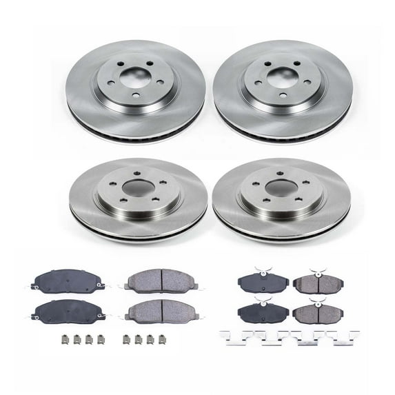 Ultimate Brakes Front and Rear Ceramic Brake Pad and Rotor Kit with Hardware WM81425