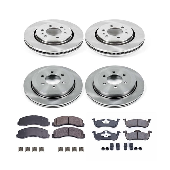 Ultimate Brakes Front and Rear Ceramic Brake Pad and Rotor Kit with Hardware WM81430
