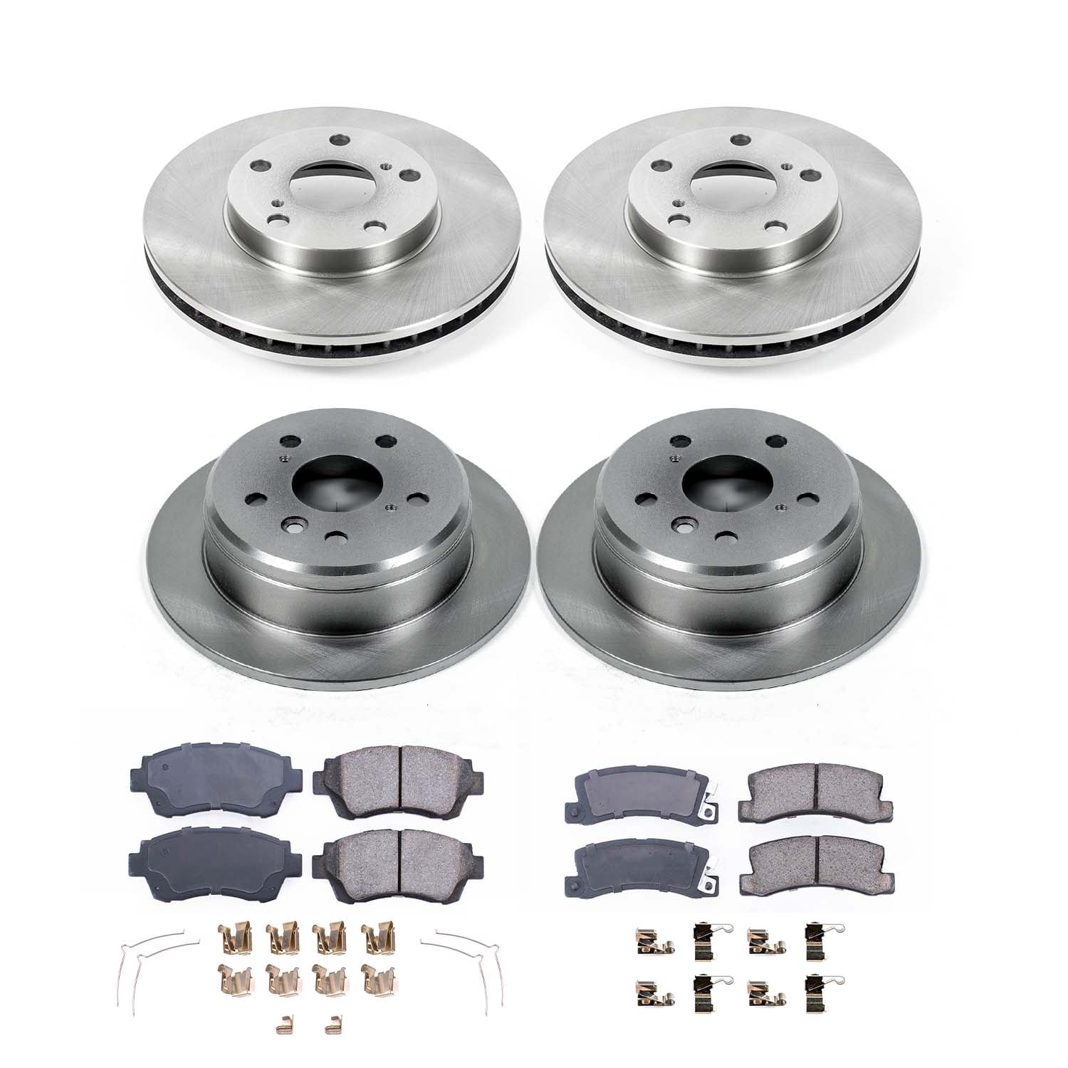 Ultimate Brakes Front and Rear Ceramic Brake Pad and Rotor Kit with Hardware WM81431