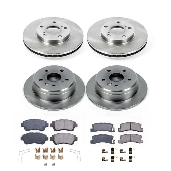 Ultimate Brakes Front and Rear Ceramic Brake Pad and Rotor Kit with Hardware WM81431
