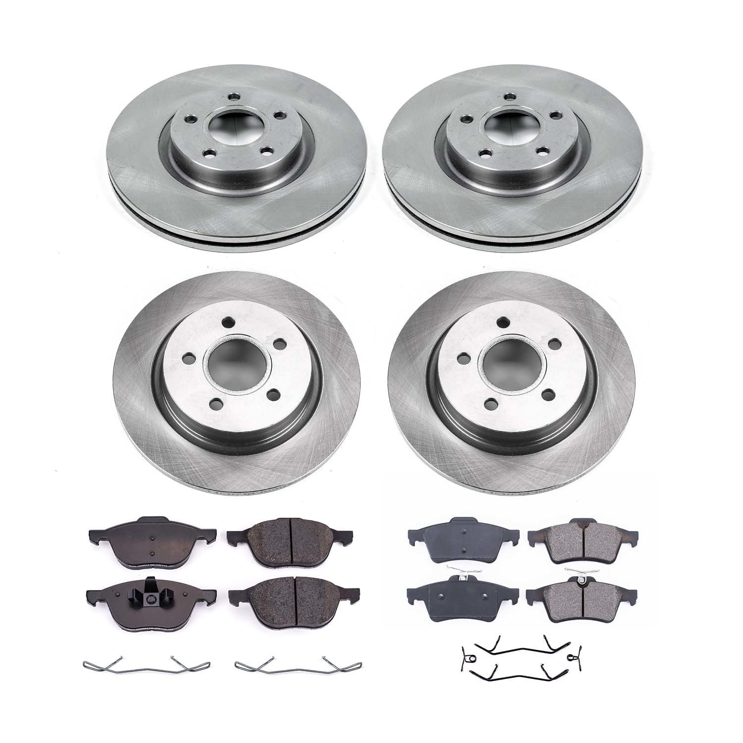 Ultimate Brakes Front and Rear Ceramic Brake Pad and Rotor Kit with