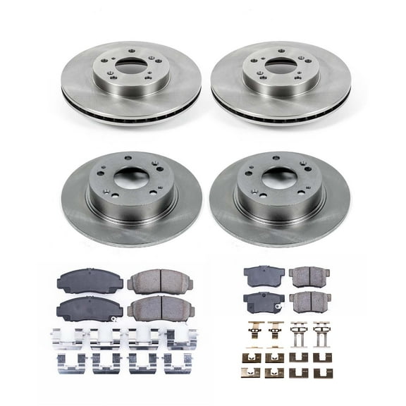 Ultimate Brakes Front and Rear Ceramic Brake Pad and Rotor Kit with Hardware WM81436