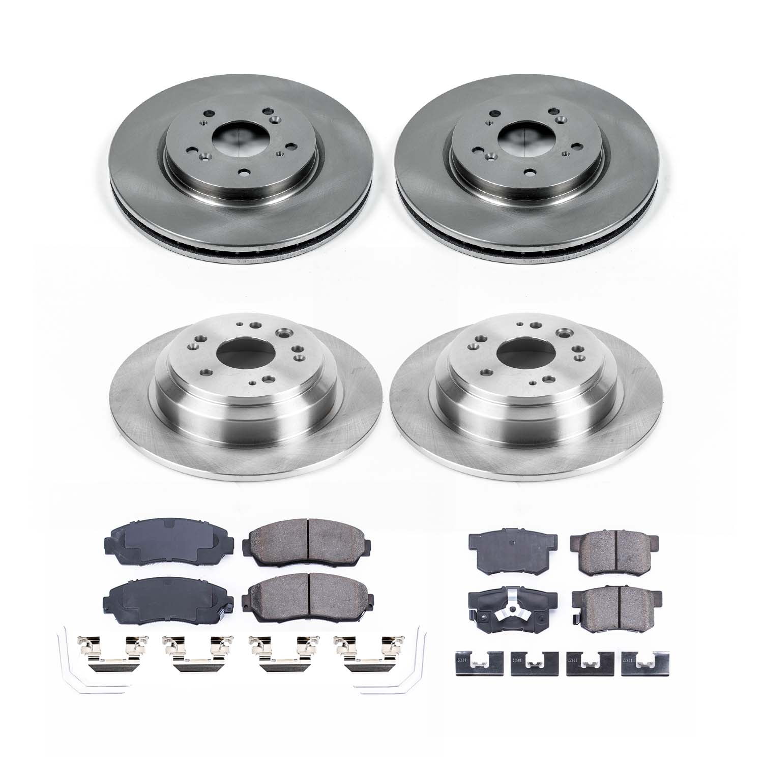 Ultimate Brakes Front and Rear Ceramic Brake Pad and Rotor Kit with Hardware WM81442