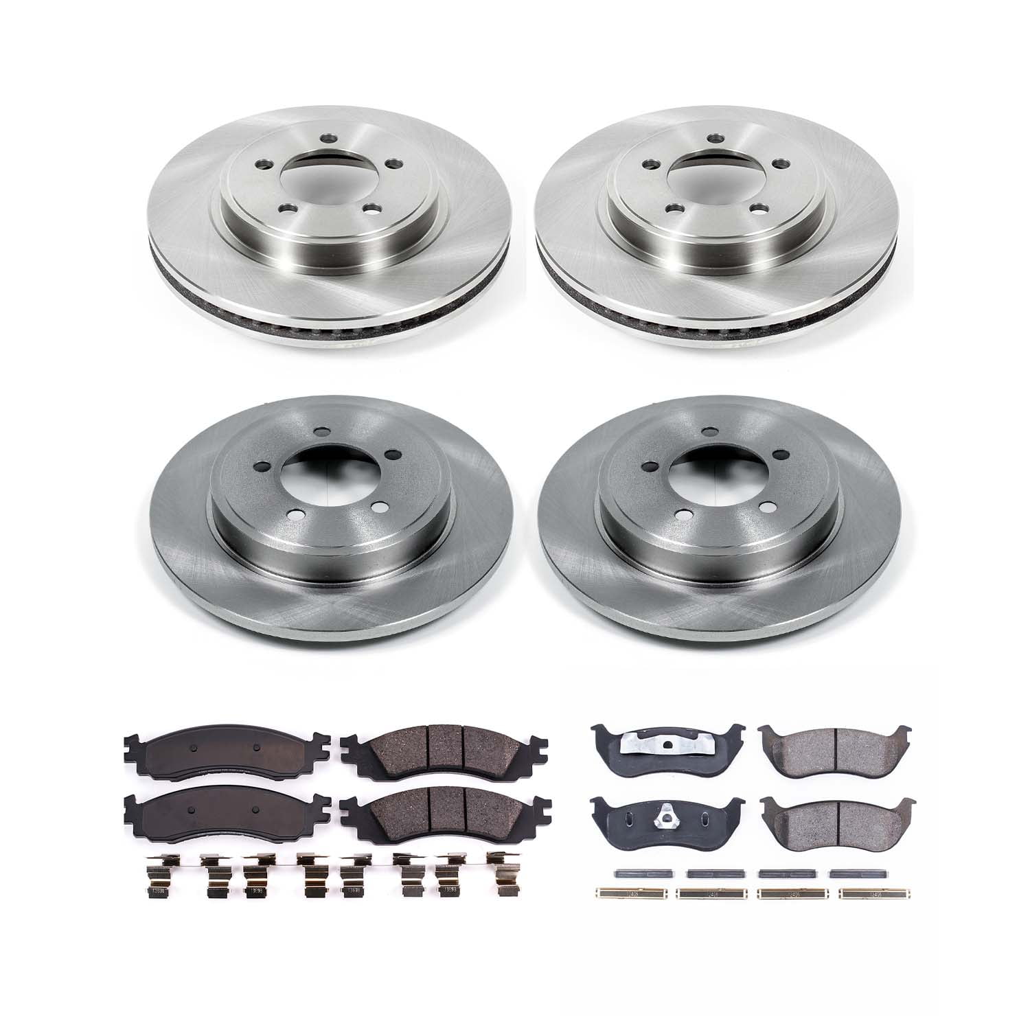 Ultimate Brakes Front and Rear Ceramic Brake Pad and Rotor Kit with Hardware WM81446
