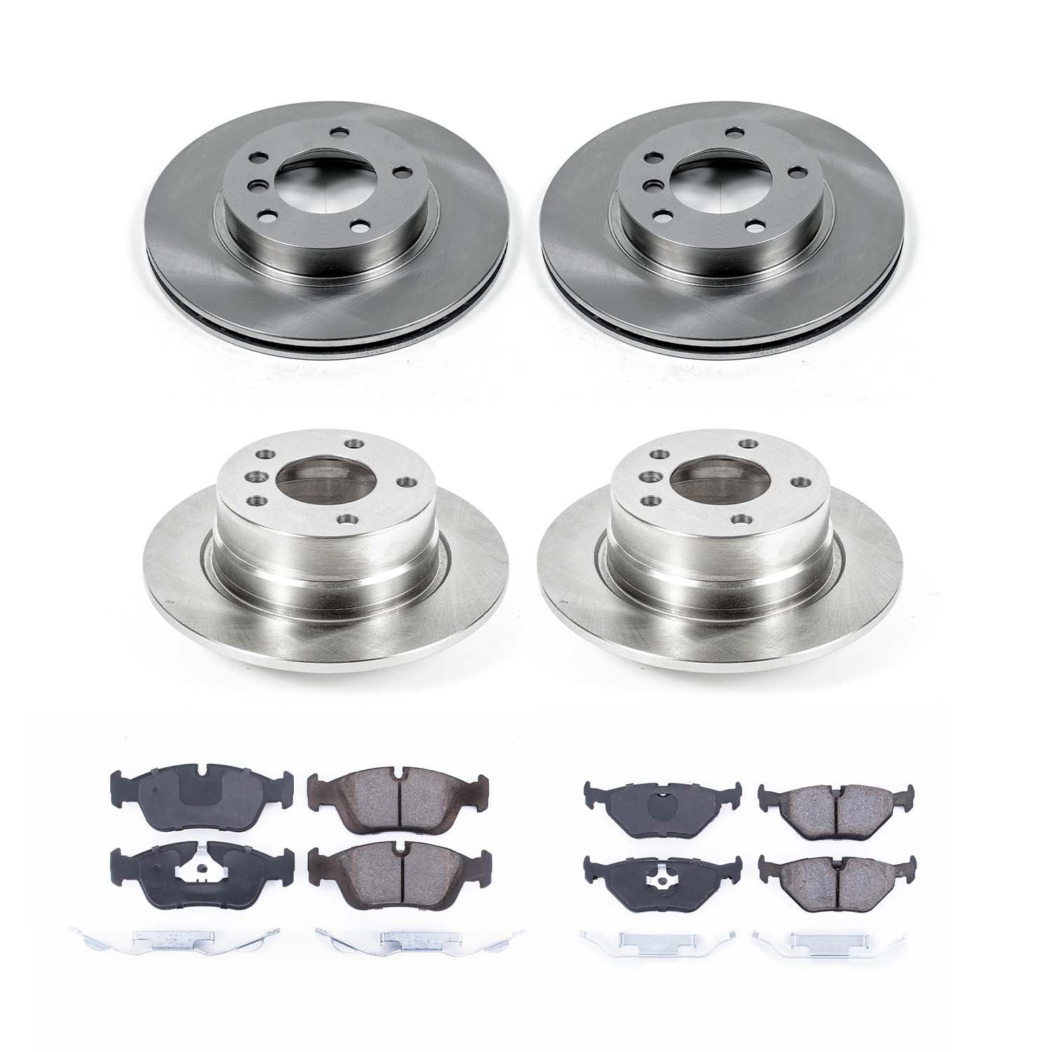 Ultimate Brakes Front and Rear Ceramic Brake Pad and Rotor Kit with Hardware WM81448