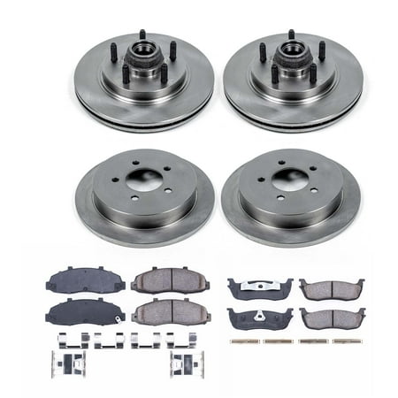 Ultimate Brakes Front and Rear Ceramic Brake Pad and Rotor Kit with Hardware WM81463